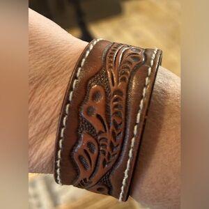 Vintage Leather Cuff Bracelet